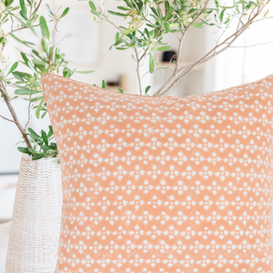 Berkshire Bloom Pillow in Peach Fuzz