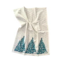 Updated Evergreens and Snowflakes Kitchen Towel