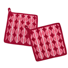 Bobbles Potholder in Peppermint - set of 2