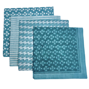 Mix and Match Napkins in Blue/Green - set of 4 (sample)