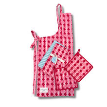 Bobbles Apron in Peppermint - traditional tie style