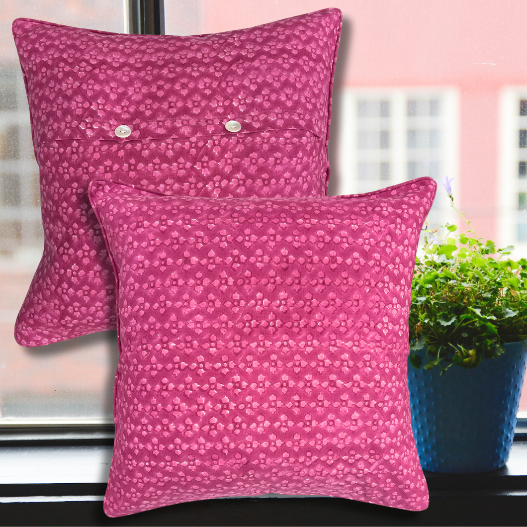 Berkshire Bloom Pillow in Cranberry