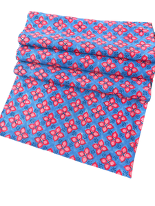Petals Table Runner in Cornflower and Geranium (1st quality Sample)