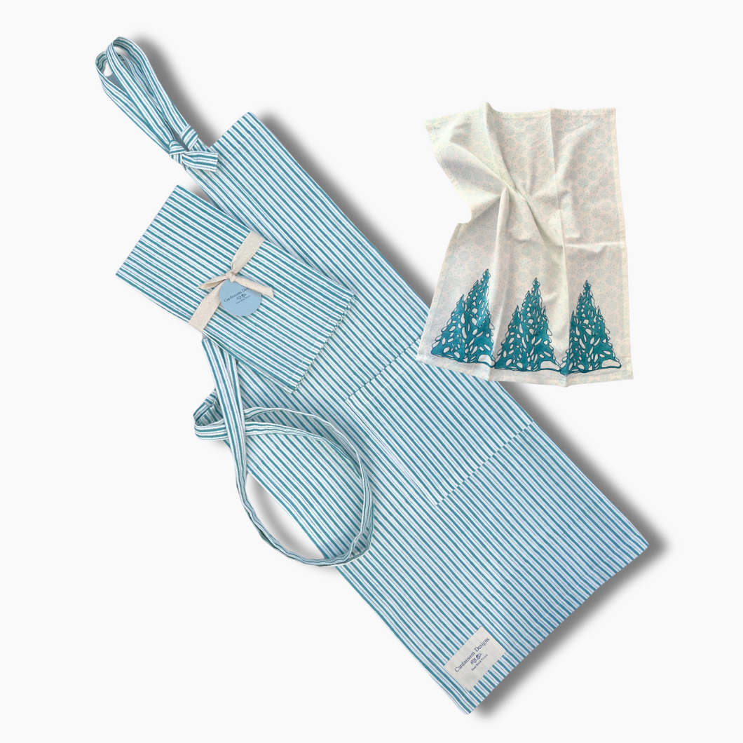 Wintery Kitchen Set #2 - with tie style apron