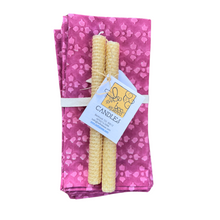 Berkshire Bloom Napkins and Beeswax Candles Gift Set