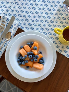 Sprouts Placemats in Faded Denim - *sold as singles (closeout sale)