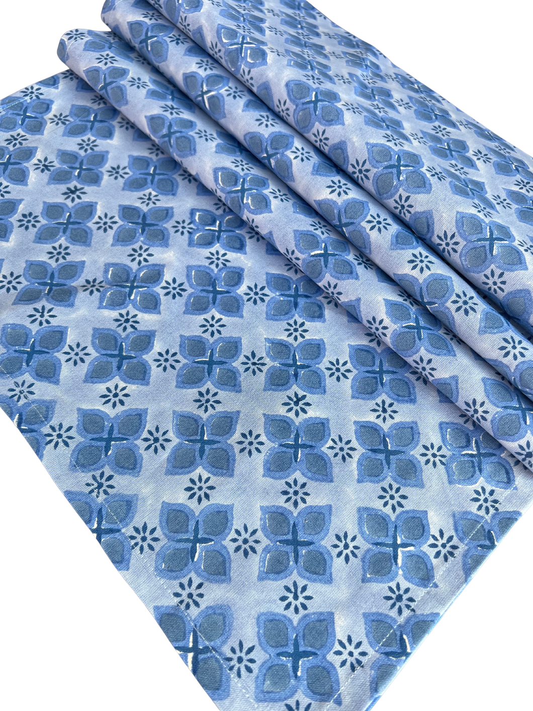 Petals Table Runner in Chambray (1st Quality Sample)