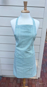 Porcelain Stripes Apron | traditional tie style