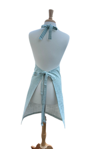 Porcelain Stripes Apron | traditional tie style