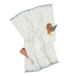 Thistle and Buti Kitchen Towel Set with Holiday Card - Sky Grey
