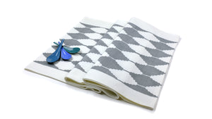 Stepwell Table Runner in Goose Gray (Seconds Quality)